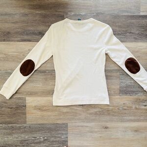 Lauren Ralph Lauren RRL Woman’s Cream Colored Long Sleeve T-Shirt — Size Small